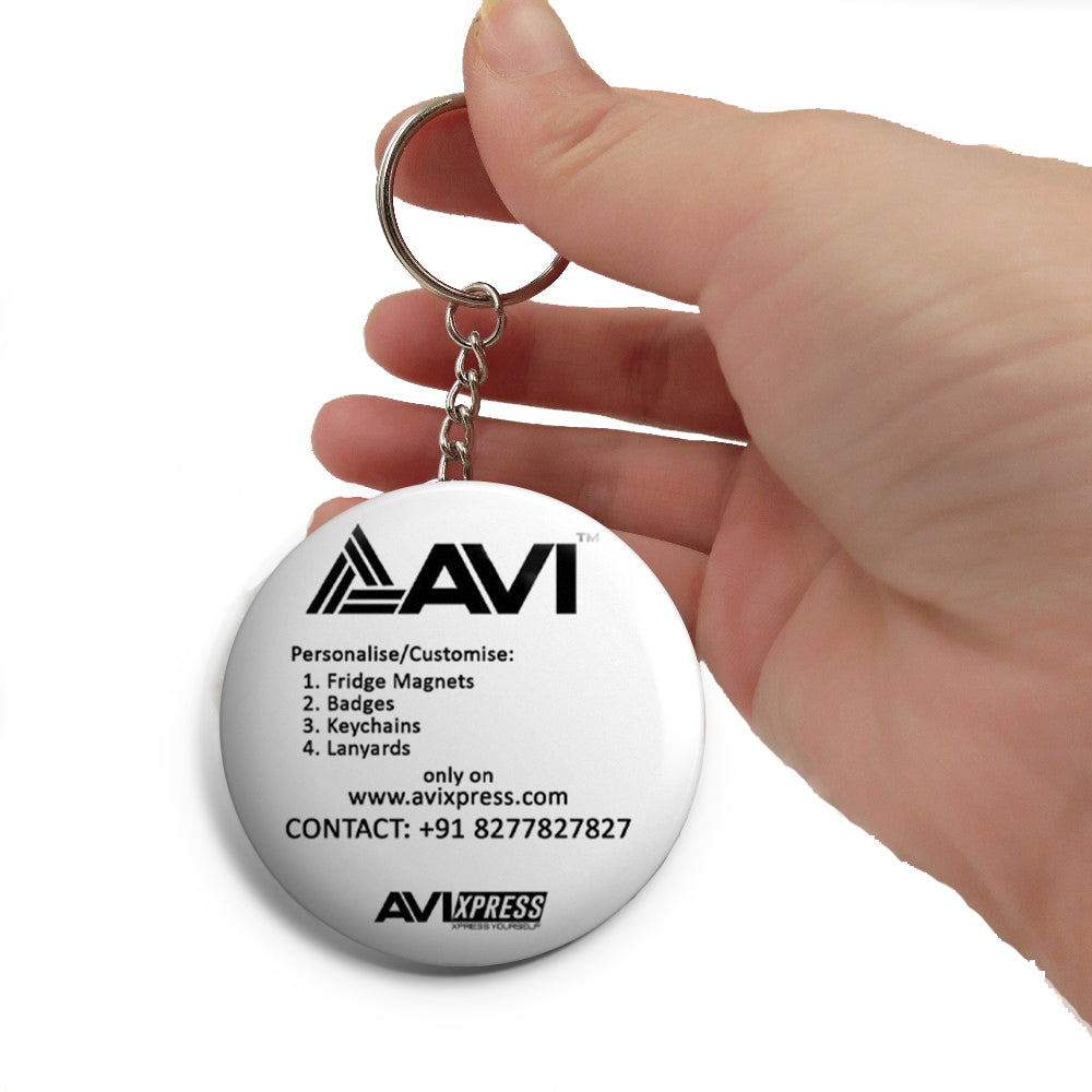 AVI Black Sri Lanka Travel Souvenir Keychain Regular Size Metal