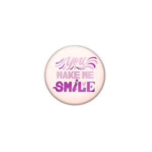 AVI Cream Metal Fridge Magnet with Positive Quotes You make me smile Design