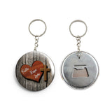 AVI  Brown Love Hope Faith Keychain Regular Size Metal 58mm R7002334