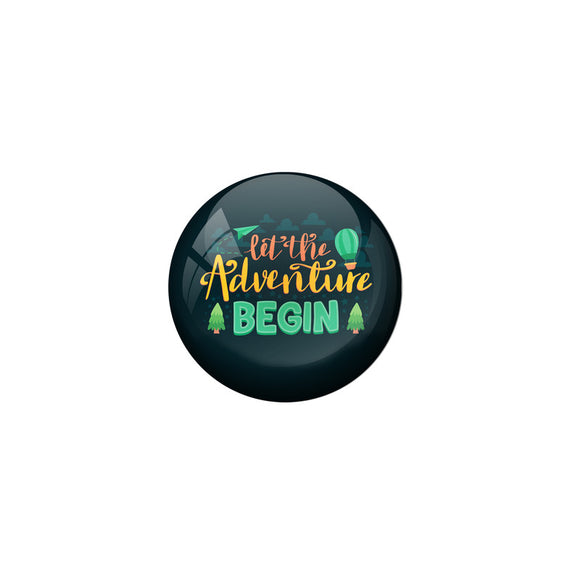 AVI Blue Colour Metal Badge let the adventure begin